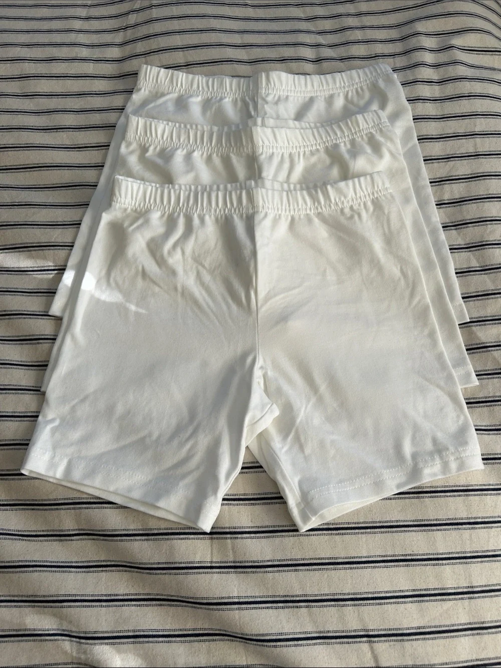 NWOT Carter's White Girls sz 12 Stretch Bike Shorts - 3-Pack
